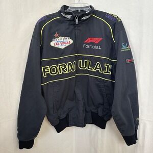 PacSun Formula 1 Las Vegas Grand Prix 2023 Racing Bomber Jacket Mens S Black Zip